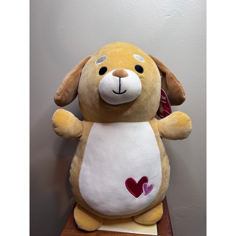Squishmallows HugMees Duffy Dog‎ Valentine Plush 16in